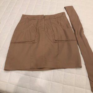 Khaki color high waist Bebe skirt